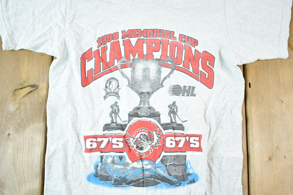 Vintage 1999 OHL Memorial Cup Champions Souvenir T-Shirt Mens S
