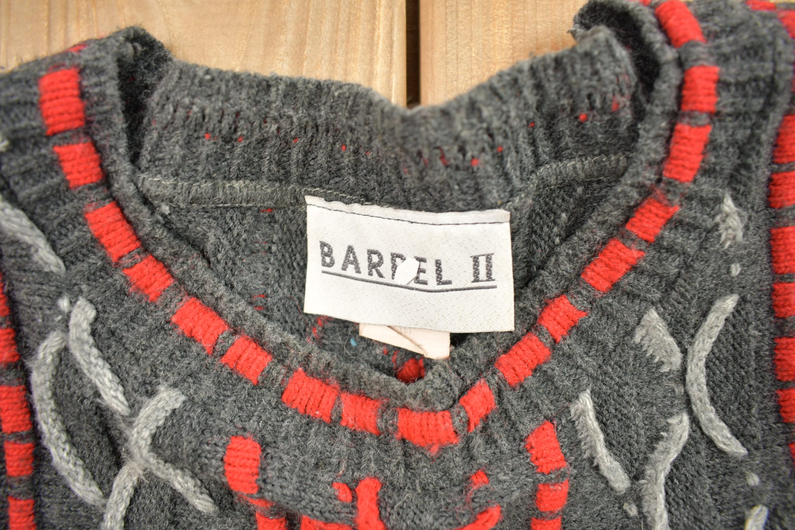 Vintage 1990s Barrel Made In USA Knitted Cable Knit Sweater