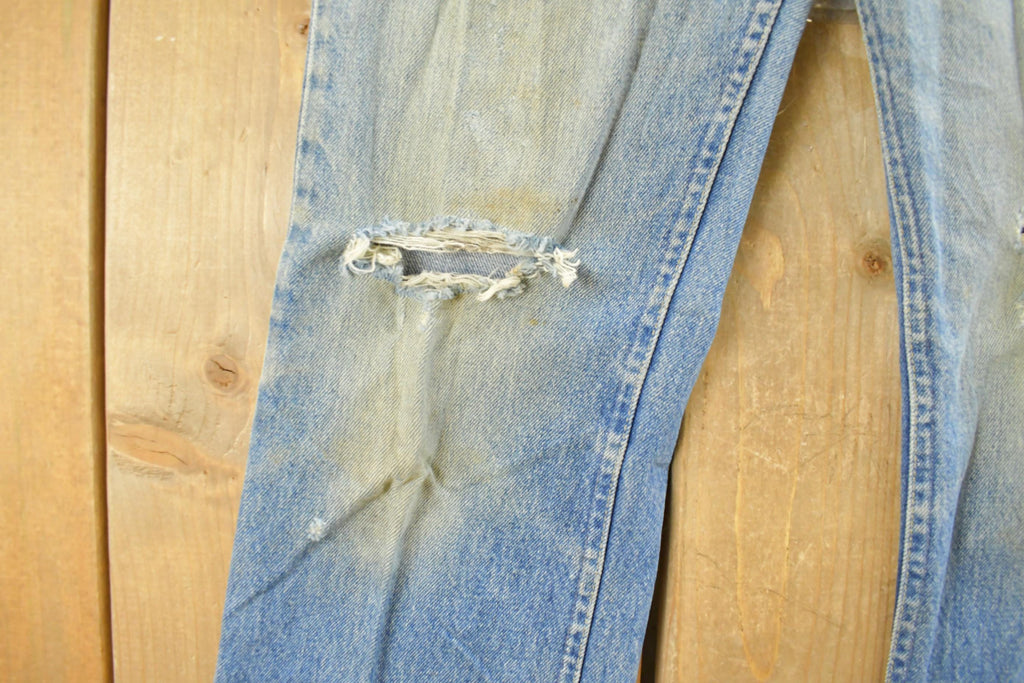Vintage 1970s Lee Distressed Flare Denim Jeans Men's 30 x 31