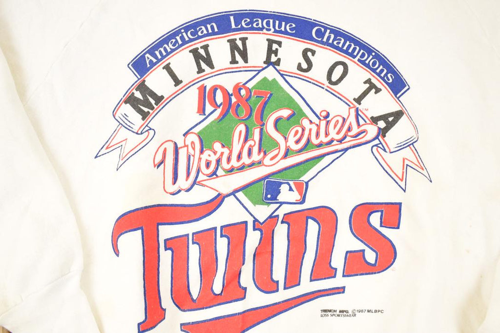 Vintage 1987 Minnesota Twins World Series MLB Crewneck Sweatshirt Men's L