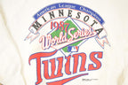 Vintage 1987 Minnesota Twins World Series MLB Crewneck Sweatshirt Men's L