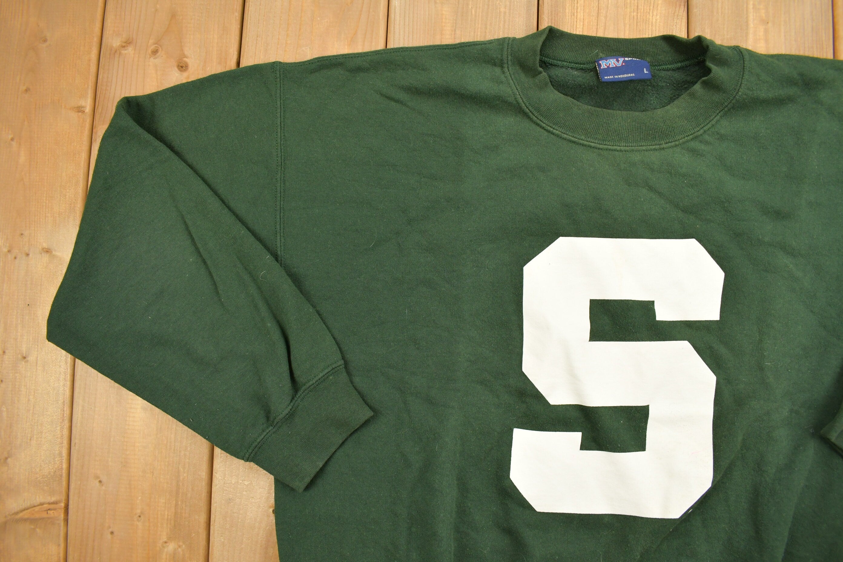 Vintage 1990s MV. Sport Varsity "S" Crewneck Sweatshirt