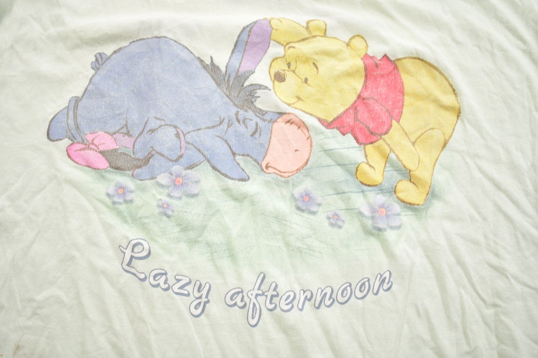 Vintage 1990s Winnie The Pooh Lazy Afternoon Disney Cartoon T-Shirt