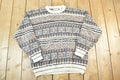 Vintage 1990s Cotton Traders Knit Abstract Pattern Crewneck Sweater Mens XL