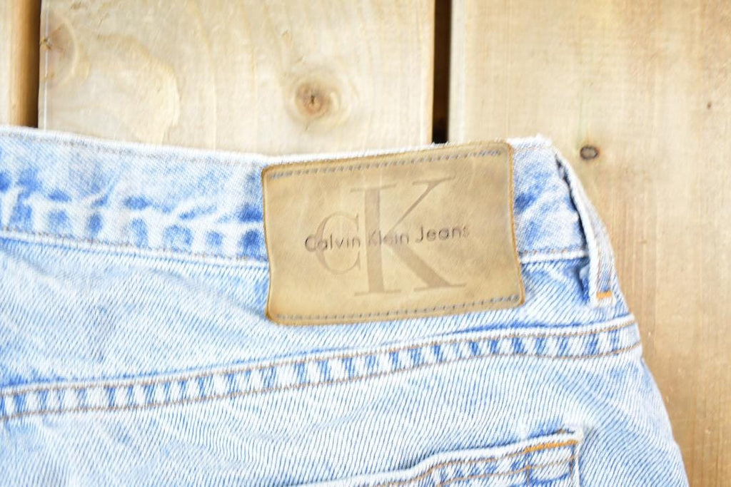 Vintage 1990s Calvin Klein Union Made Denim Jeans Size 34 x 28 Made In USA