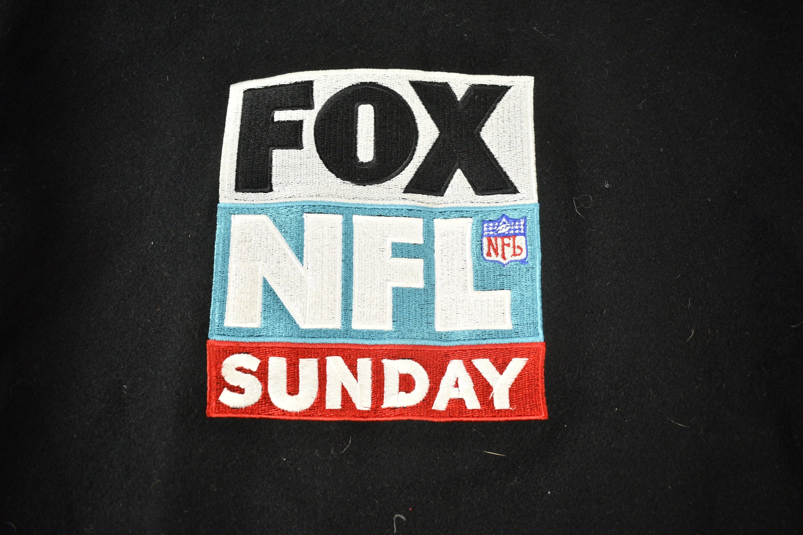 Vintage 1990s FOX NFL Sunday Garth Brooks Leather Varsity Jacket