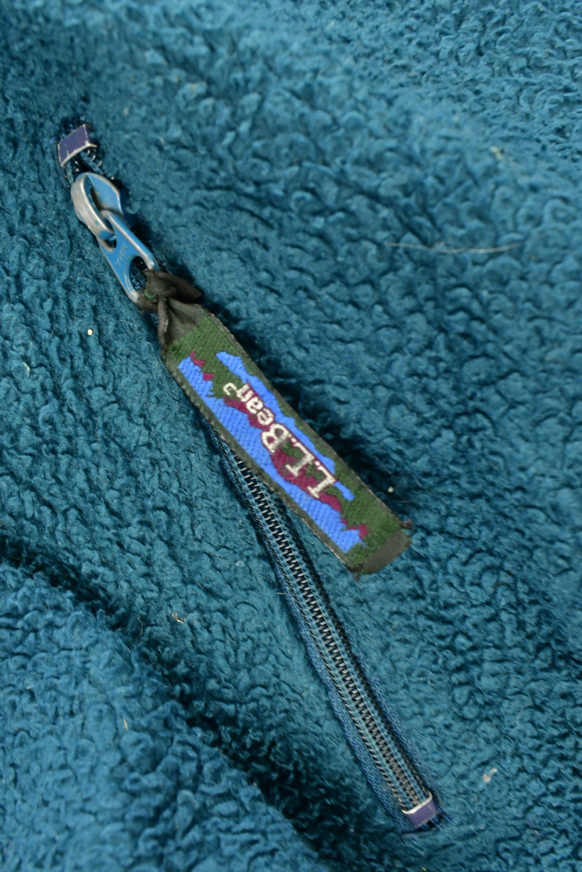 Vintage 1990s LL Bean Deep Pile Fleece Sweater Outdoorsman Full Zip