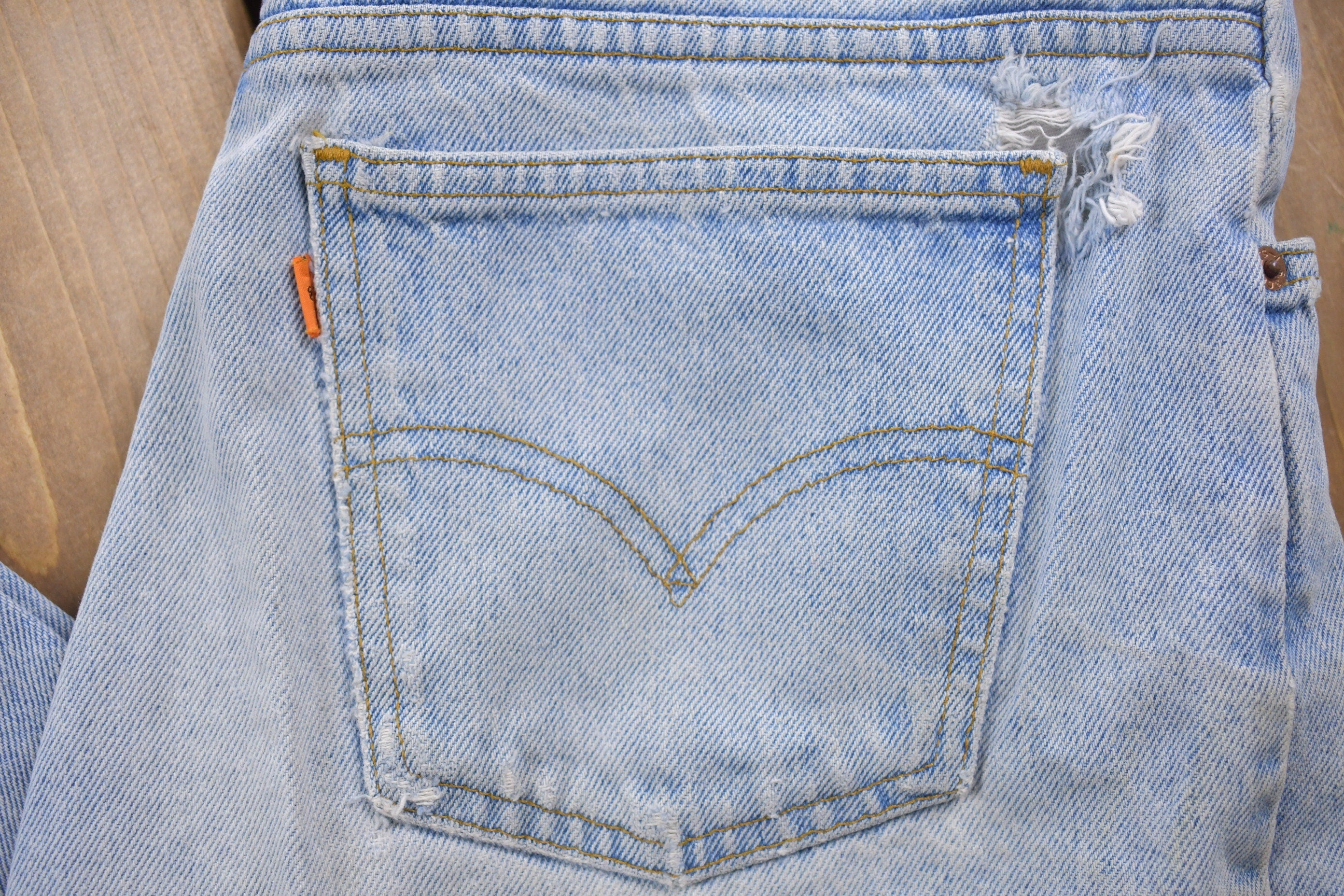 Vintage Levi's 634 Orange Tab Jeans Size 32 x 29