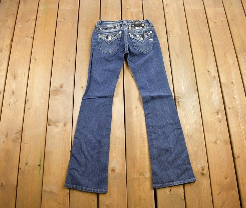 Vintage Y2K Miss Me Bedazzled Low Rise Jeans Size 26x31