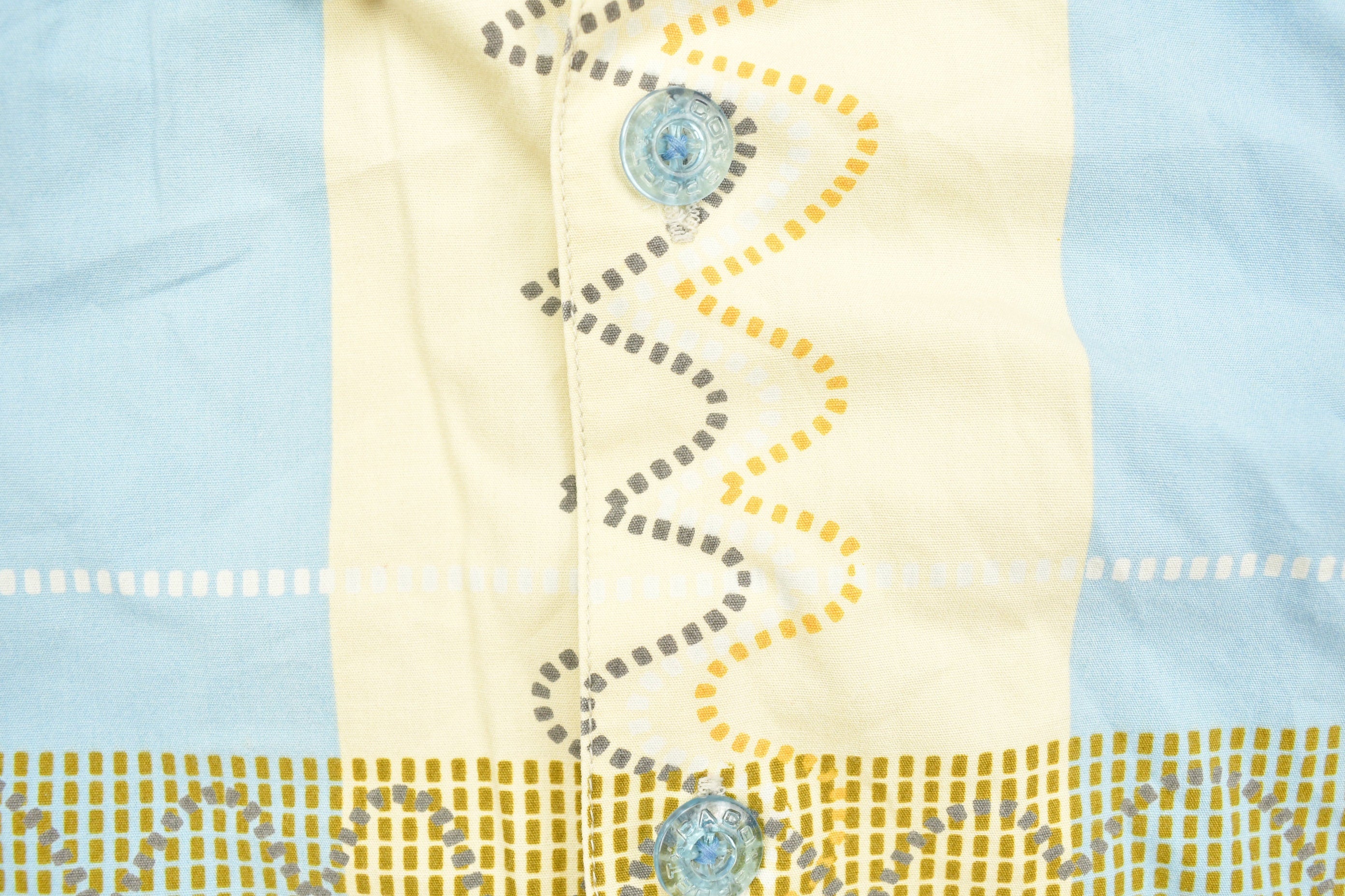 Vintage 1990s Paco Jeans Abstract Button Up Shirt / 1990s Button Up / Vintage Button Up / Basic Button Up / Short Sleeve Button Up