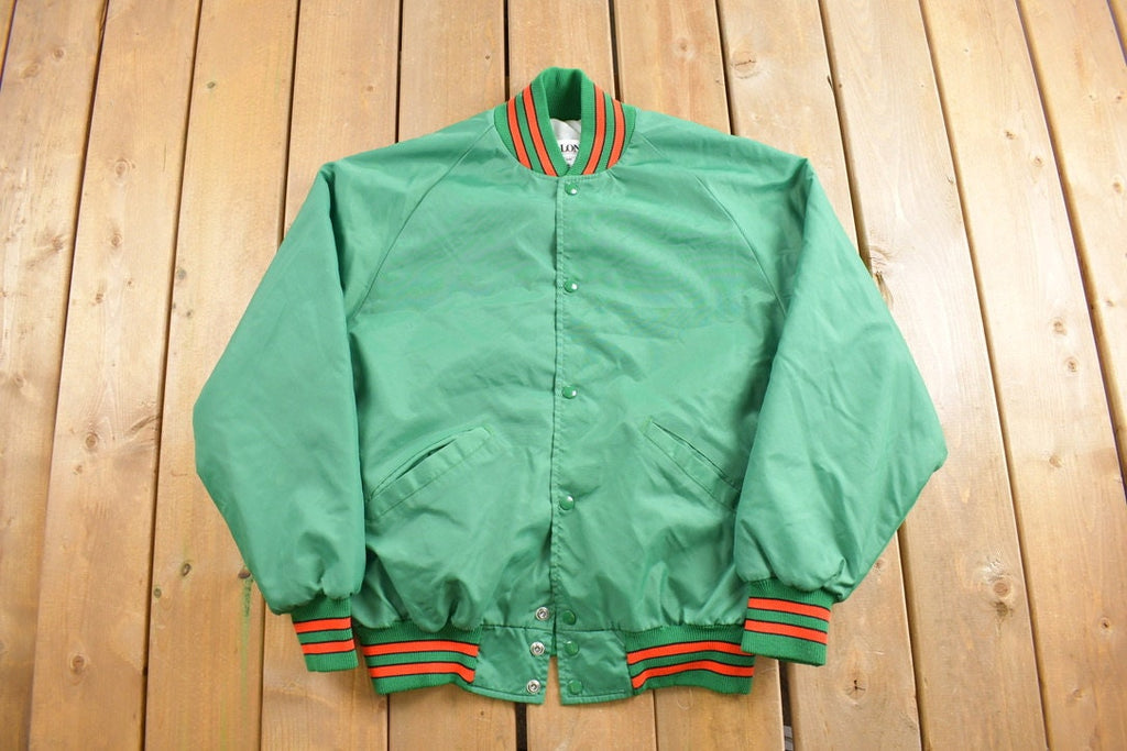 Vintage 1980s Delong Area Erectors Bomber Jacket