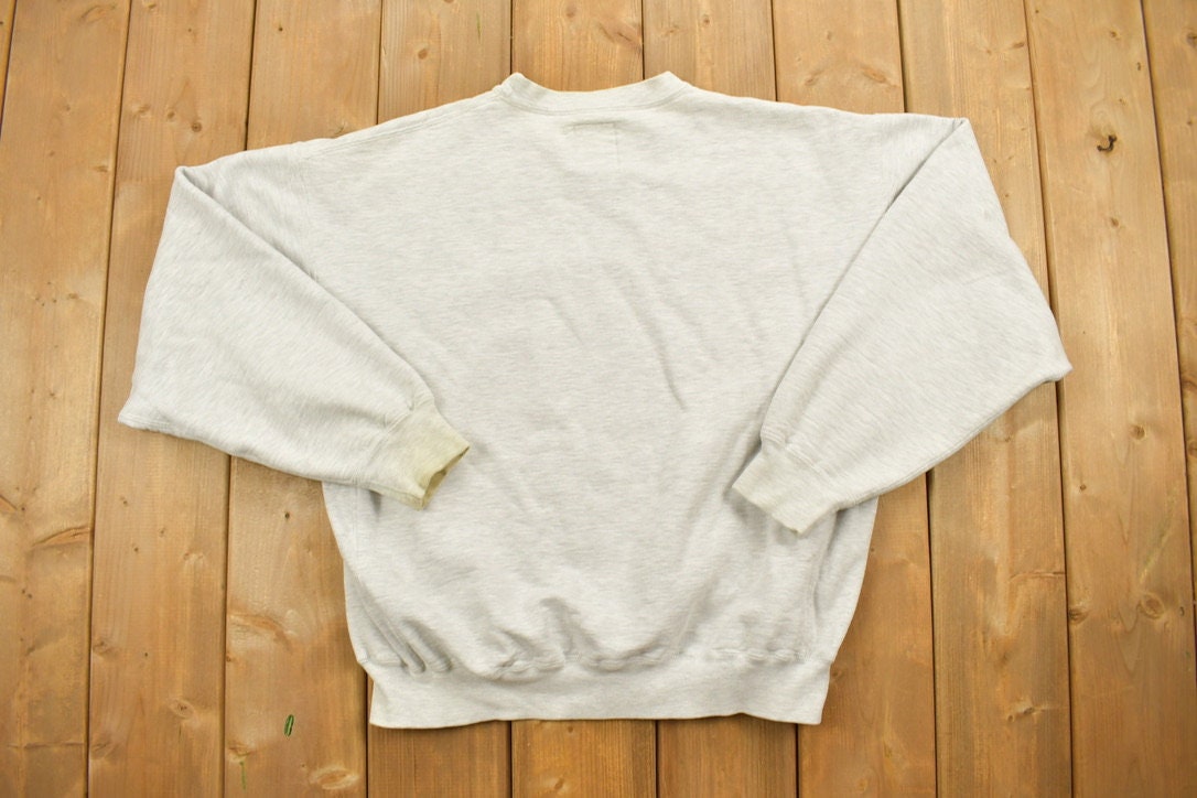 Vintage 1990s Russell Athletics Blank Grey Crewneck Sweatshirt