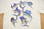 Vintage 1990s Mazatlán Mexico Marlin Fish Theme Graphic T-Shirt