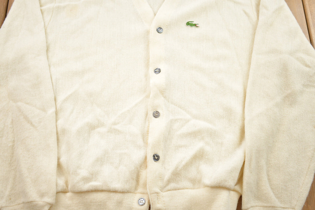 Vintage 1980s Izod Lacoste Knitted Cardigan Sweater
