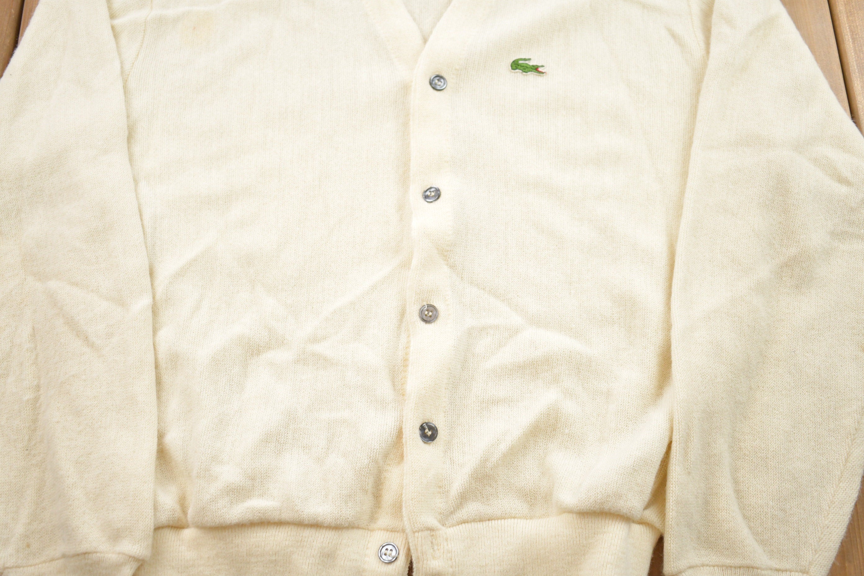 Vintage 1980s Izod Lacoste Knitted Cardigan Sweater