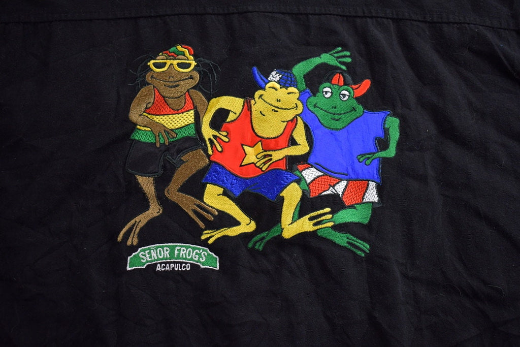 Vintage 1990s Parody Embroidered Button Up Shirt