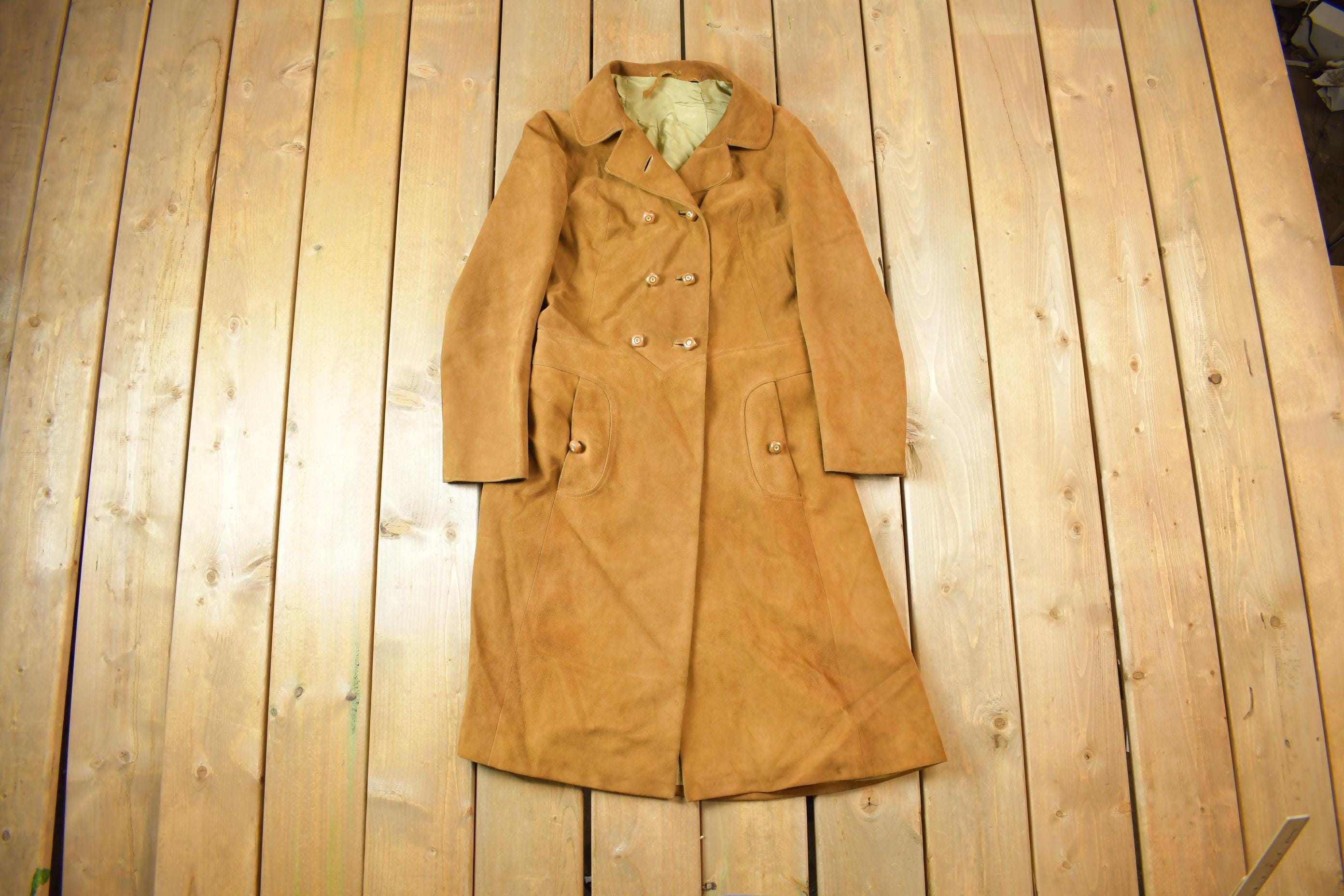 True Vintage 1960s Tilopel Women's Suede Trench Coat