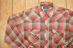 Vintage 1990s Wrangler Plaid Button Up Shirt