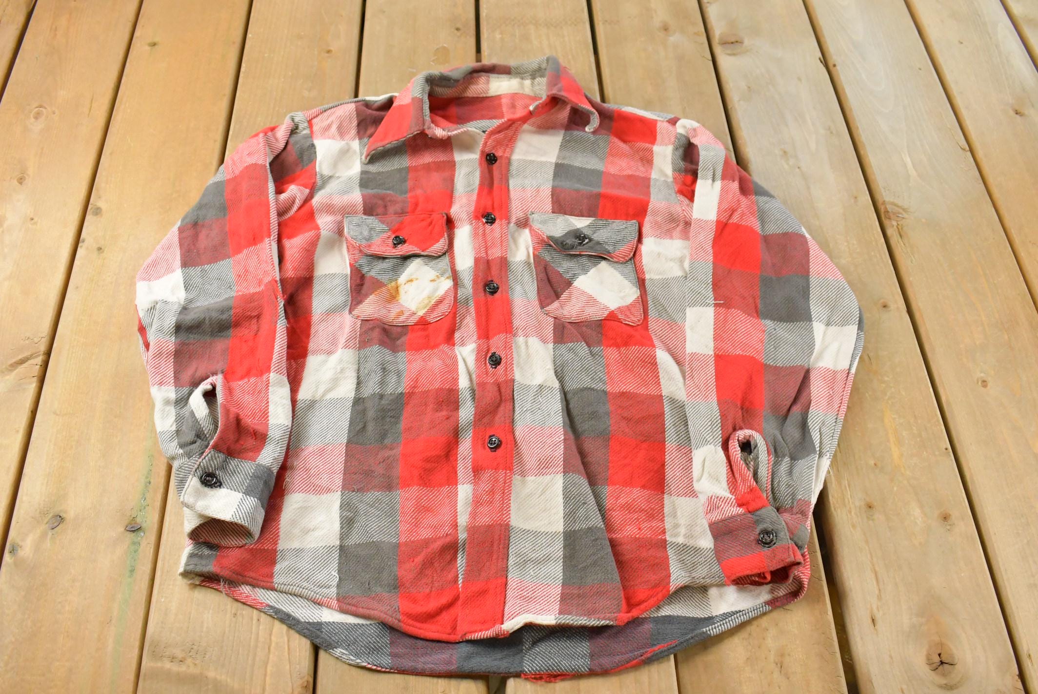 Vintage 1970s Flannel Shirt Men's Medium /