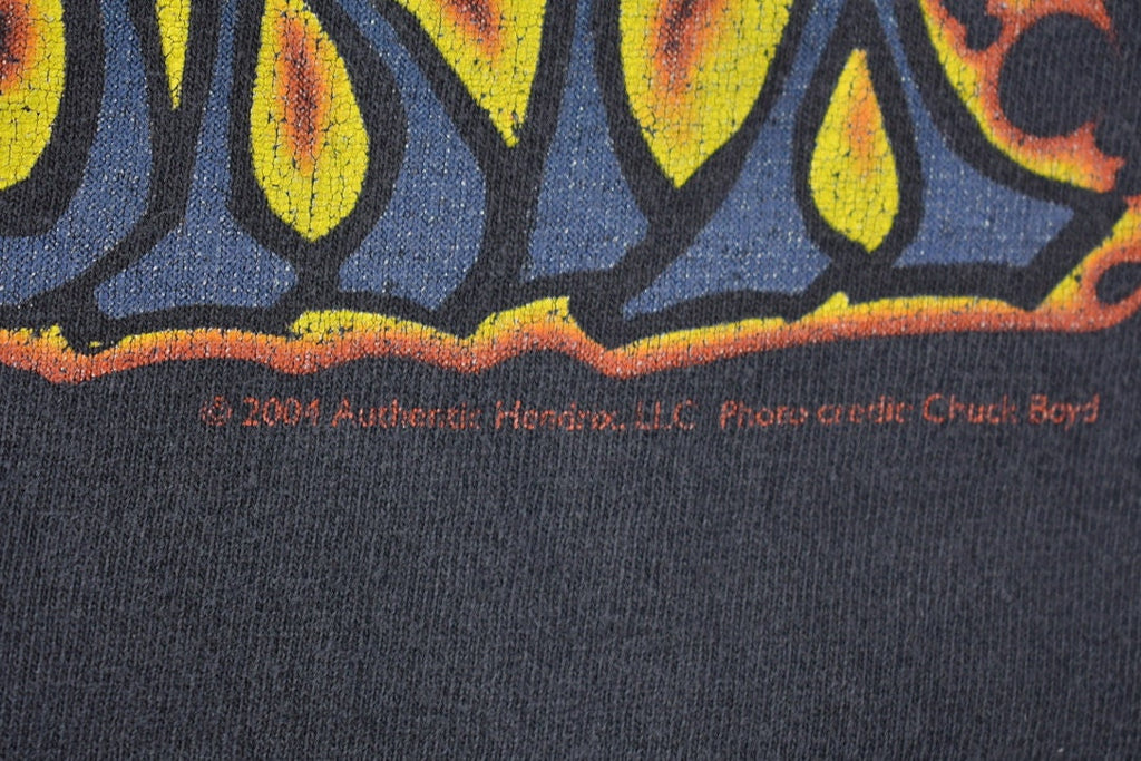 Vintage 2004 Jimi Hendrix Flames Graphic Band T-shirt