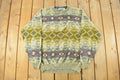 Vintage 1990s Claiborne Aztec Navajo Knit Crewneck Sweater Men's XL