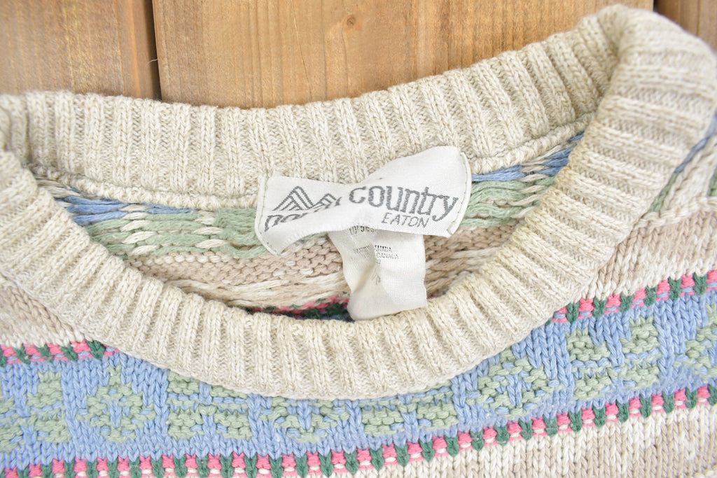 Vintage 1990s North Country Knit Crewneck Sweater