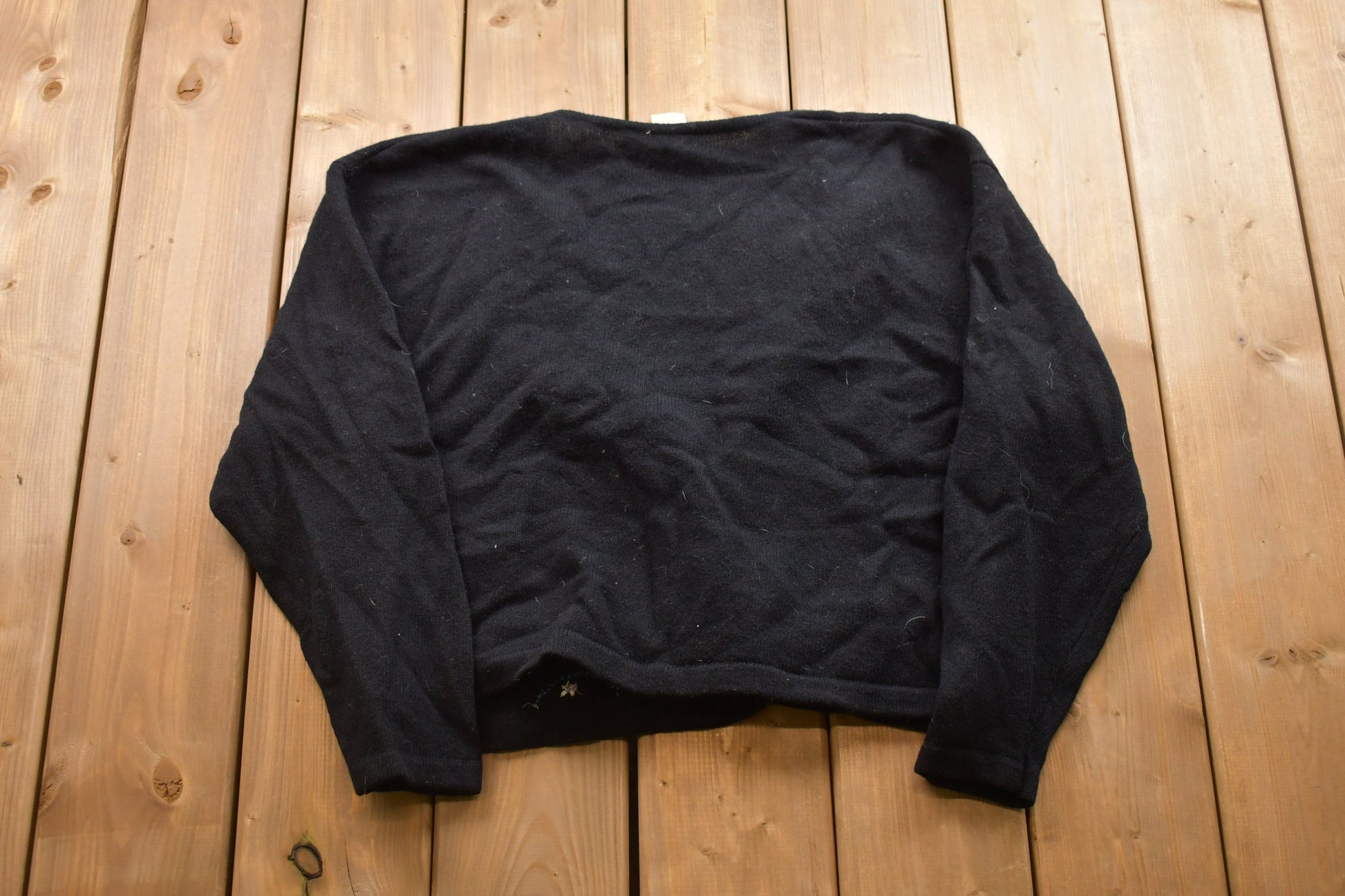 Vintage 100% Lambswool Knitted Cardigan Sweater