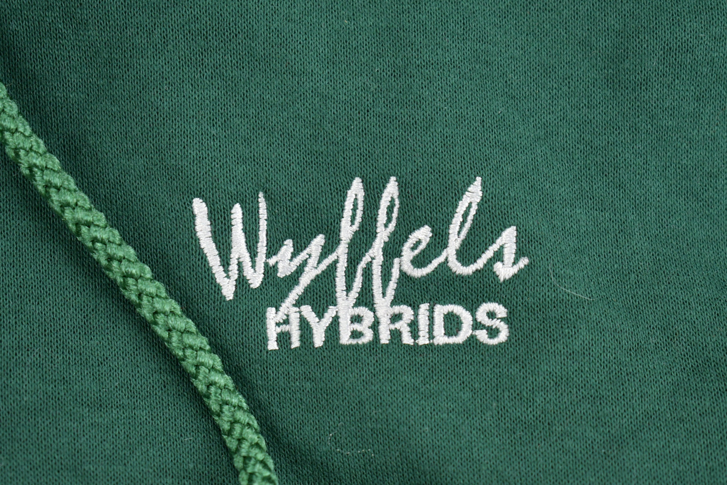 Deadstock Vintage 1980s Wyffels Hybrids Thermal Zip Up Hoodie / 90s Hoodie / Vintage Sweater / 80s / Embroidered / NWT / Made in USA