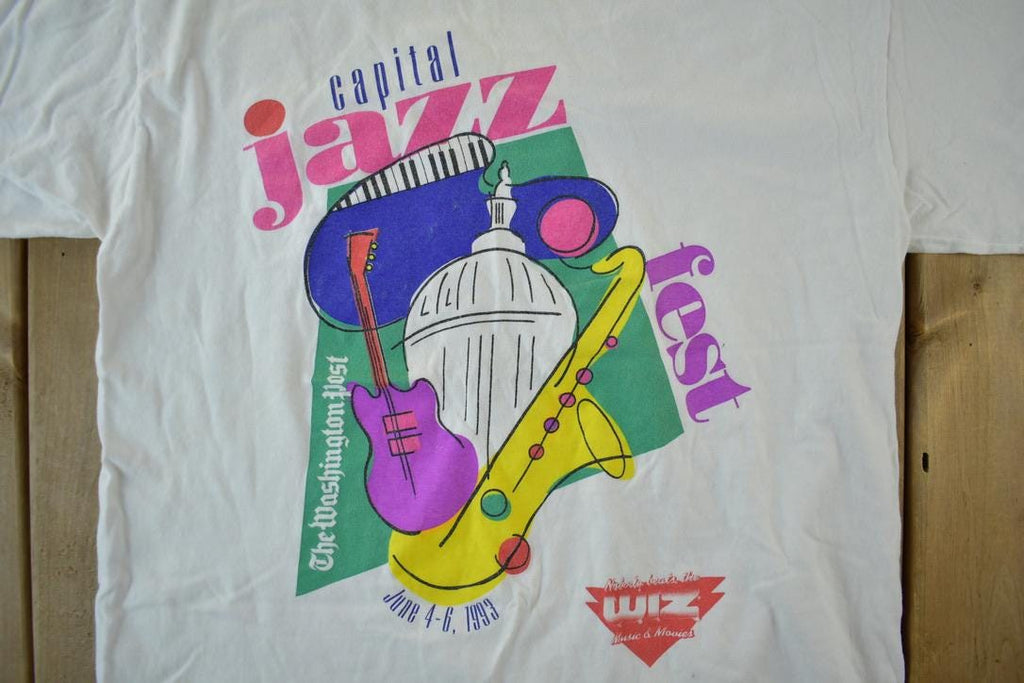 Vintage 1990s The Washington Post Capital Jazz Fest Promo T-Shirt
