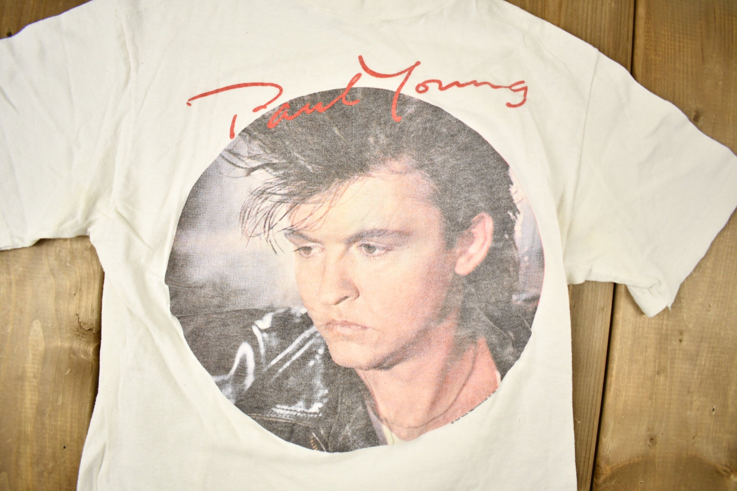 Vintage 1985 Paul Young The Nine Go Mad With Danny Crocket World Tour Band T-shirt