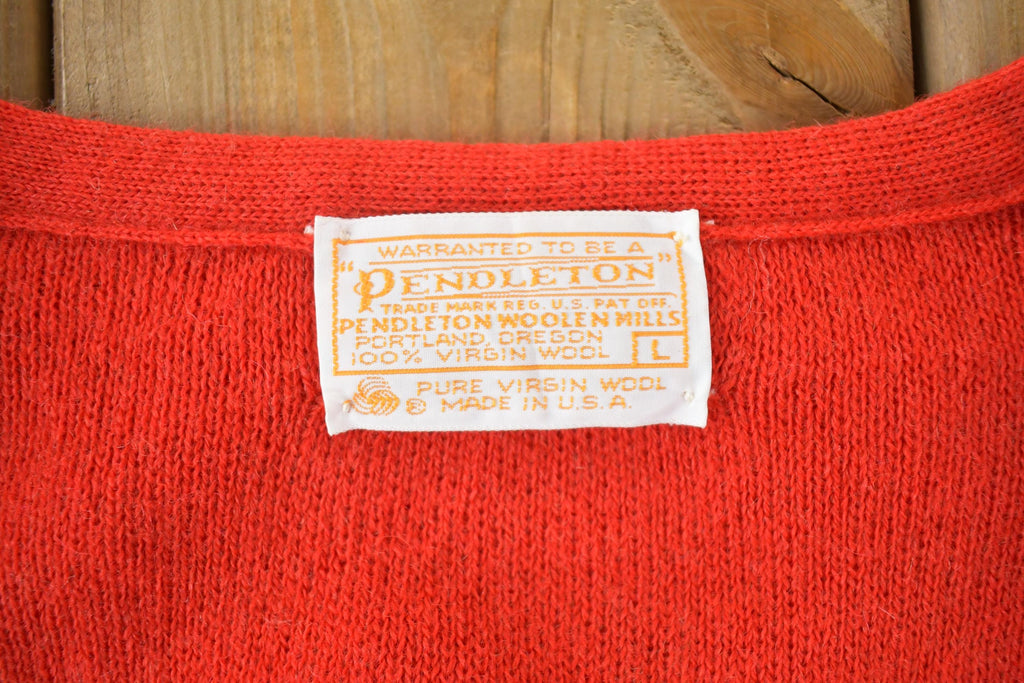 Vintage 1990s Pendleton 100% Wool Knit Four Button Sweater