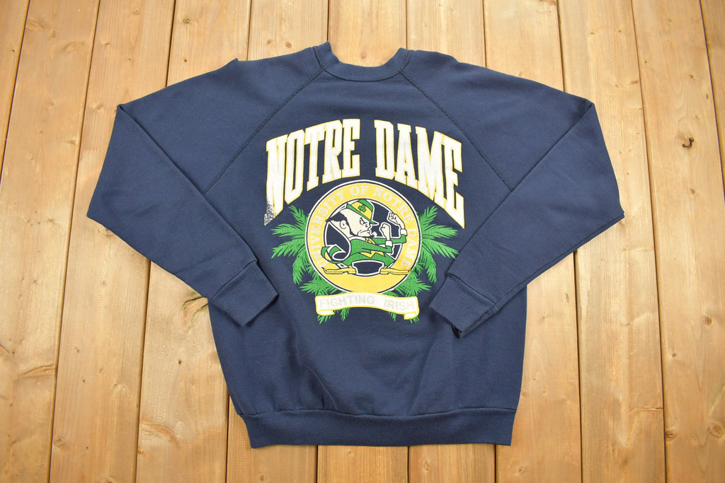 Vintage 1980s University Of Notre Dame Fighting Irish Raglan Sweatshirt / Vintage Pullover / Athleisure / Streetwear / Made in USA / College