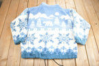 Vintage 1990s Winter Theme Fleece Sweater