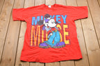 Vintage 1990s Mickey Mouse Graphic T-Shirt / Graphic / 80s / 90s / Streetwear / Retro Style / Single Stitch / Made In USA