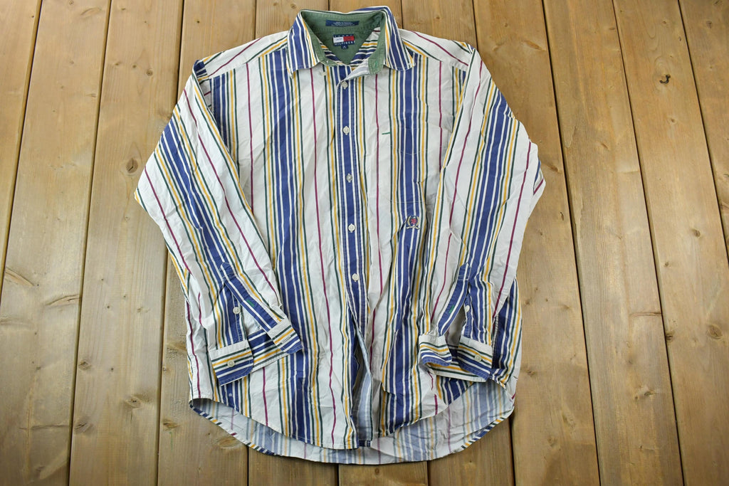 Vintage 90s Tommy Hilfiger Striped Button Up Shirt