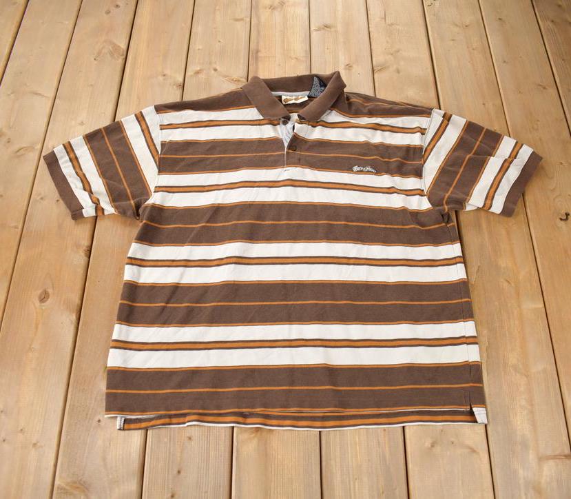 Vintage 2000s Paco Jeans Button Up Striped Short Sleeve Shirt