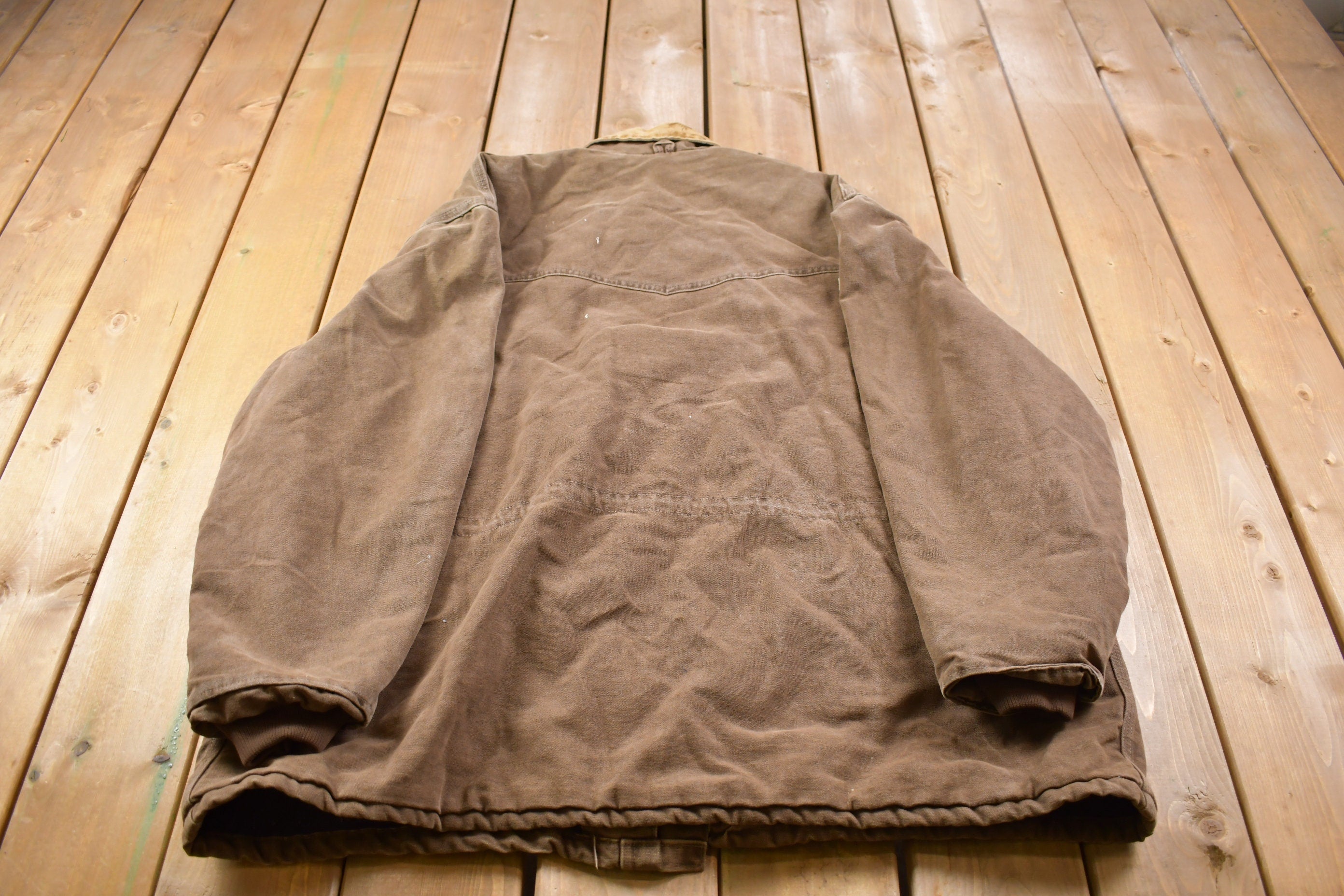 Vintage 1990s Carhartt Diomond Quilt Lined Chore Coat