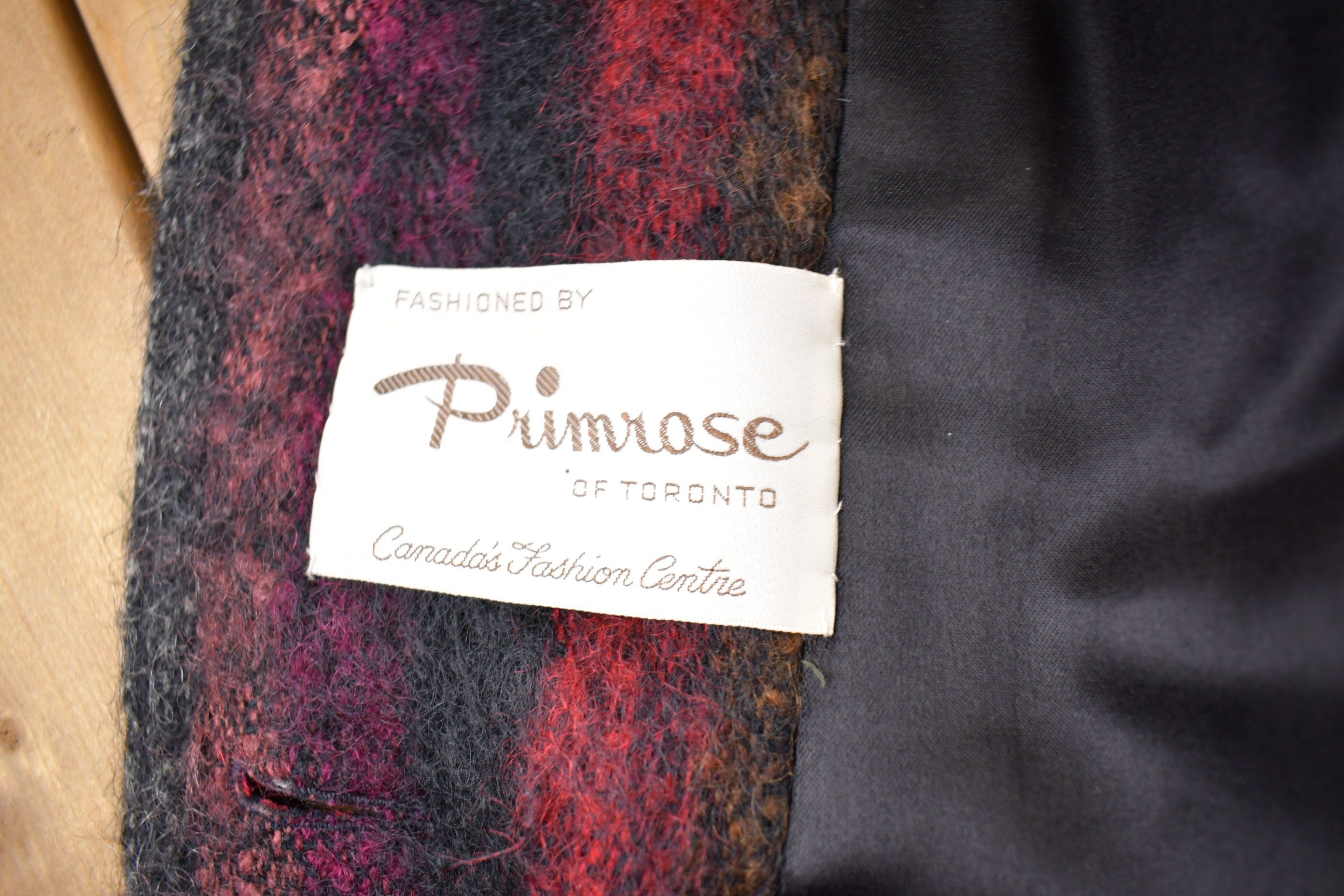 Vintage 1980s Bardolino Mohair Button Up Long Jacket Made In England