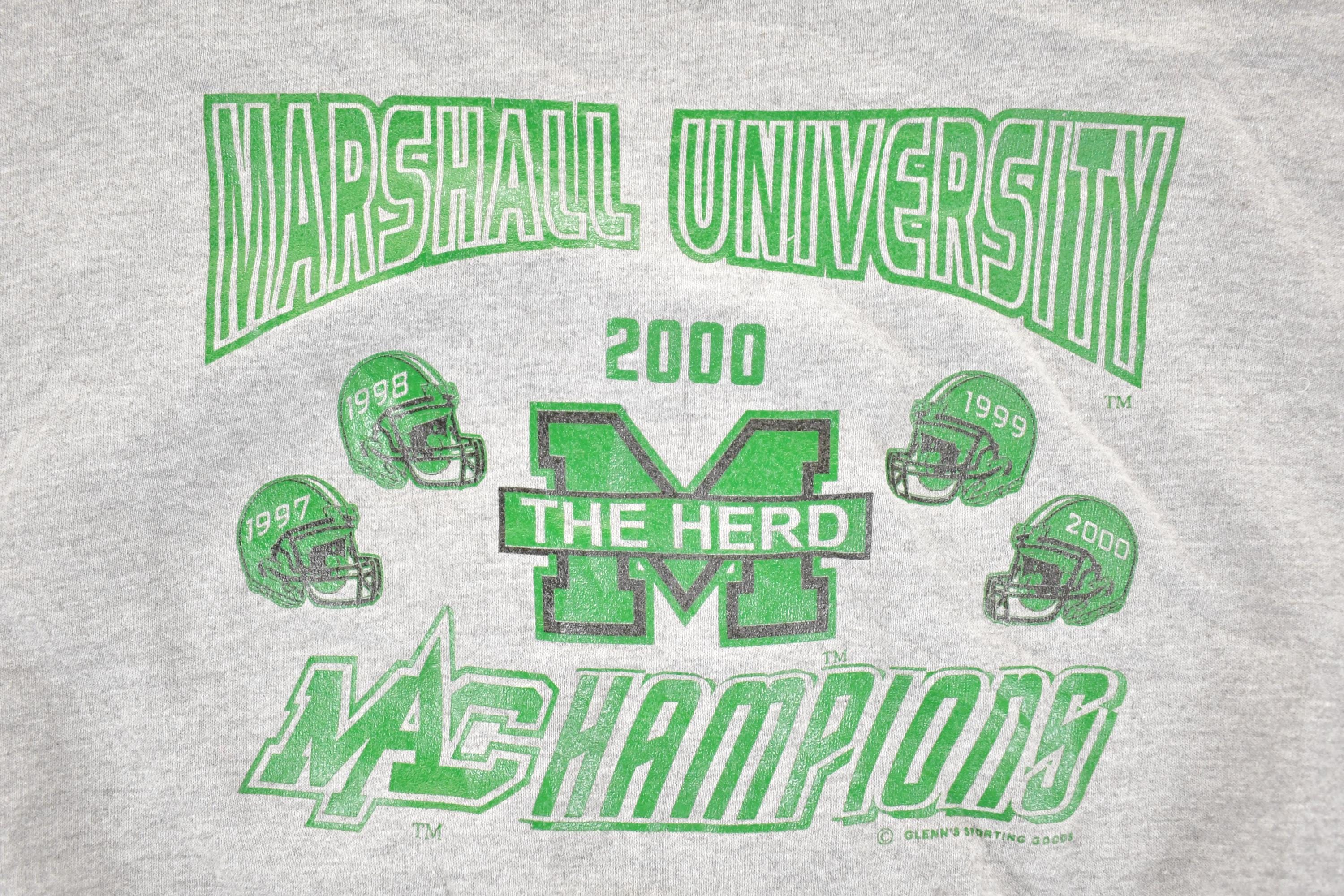 Vintage 2000 Marshal University The Herd Crewneck Mens XL