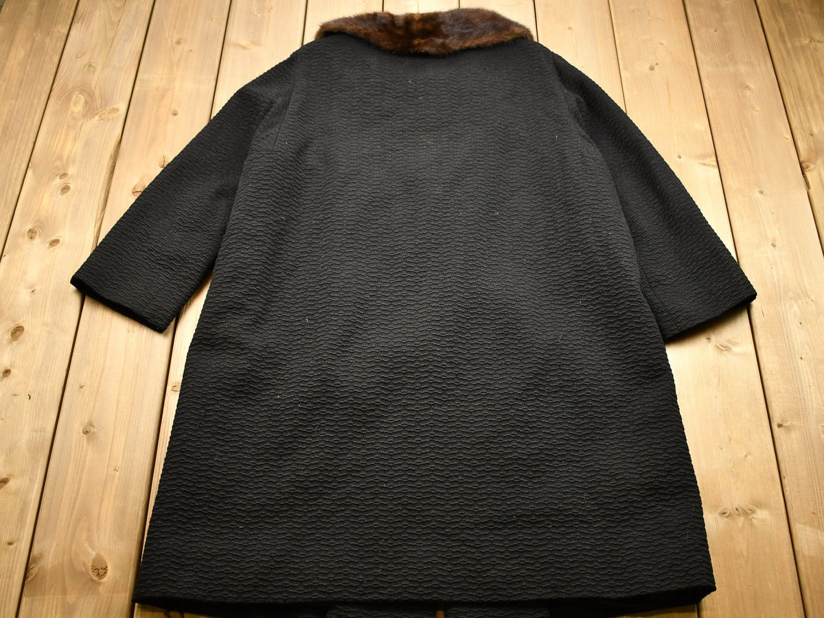 Vintage 1960s Fortsman Full Length Fur Collar Coat