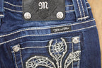 Vintage Deadstock Y2K Miss Me Bedazzled Low Rise Jeans Women's Size 26x31
