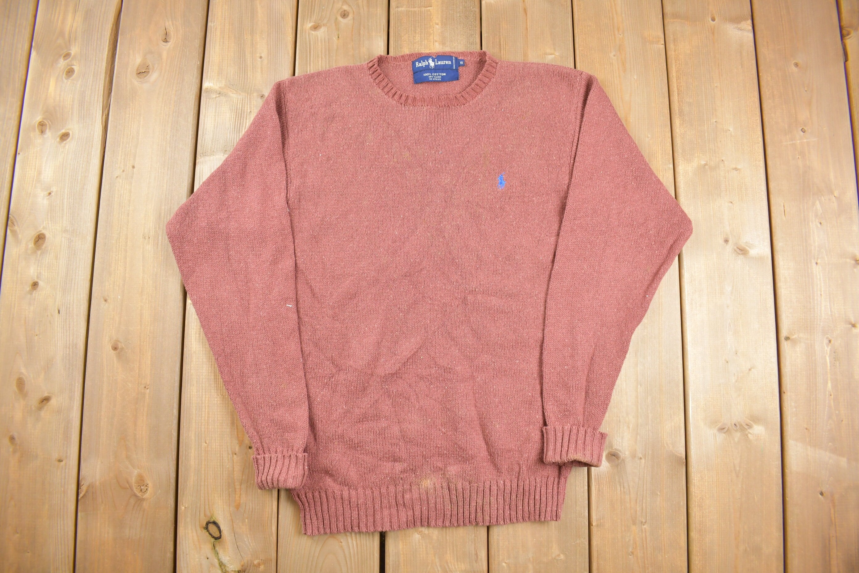 Vintage 1980s Ralph Lauren Knitted Crewneck Sweater