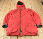 Vintage 1990s Nautica Puffer Jacket With Leather Trim Size M