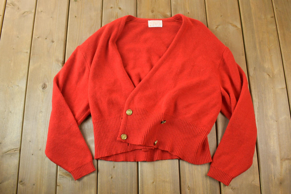 Vintage 1990s Pendleton 100% Wool Knit Four Button Sweater