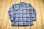 Vintage 1970s Pendleton Plaid Button Up Board Shirt