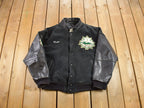 Vintage 1990s Stars Hockey Leather Letterman Varsity Jacket