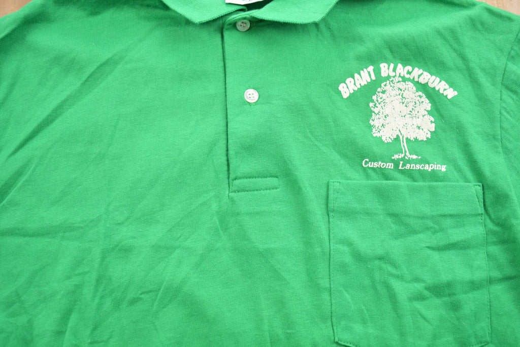 Vintage 1990s Landscaping Graphic Polo T-Shirt