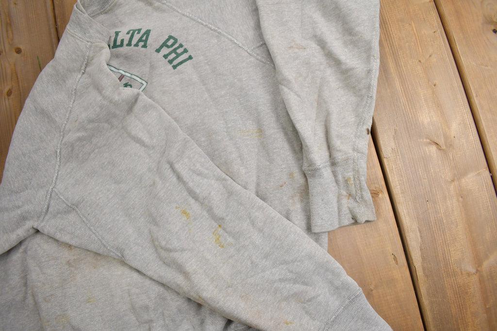 Vintage 1950s Alpha Delta Phi Raglan Crewneck Sweatshirt