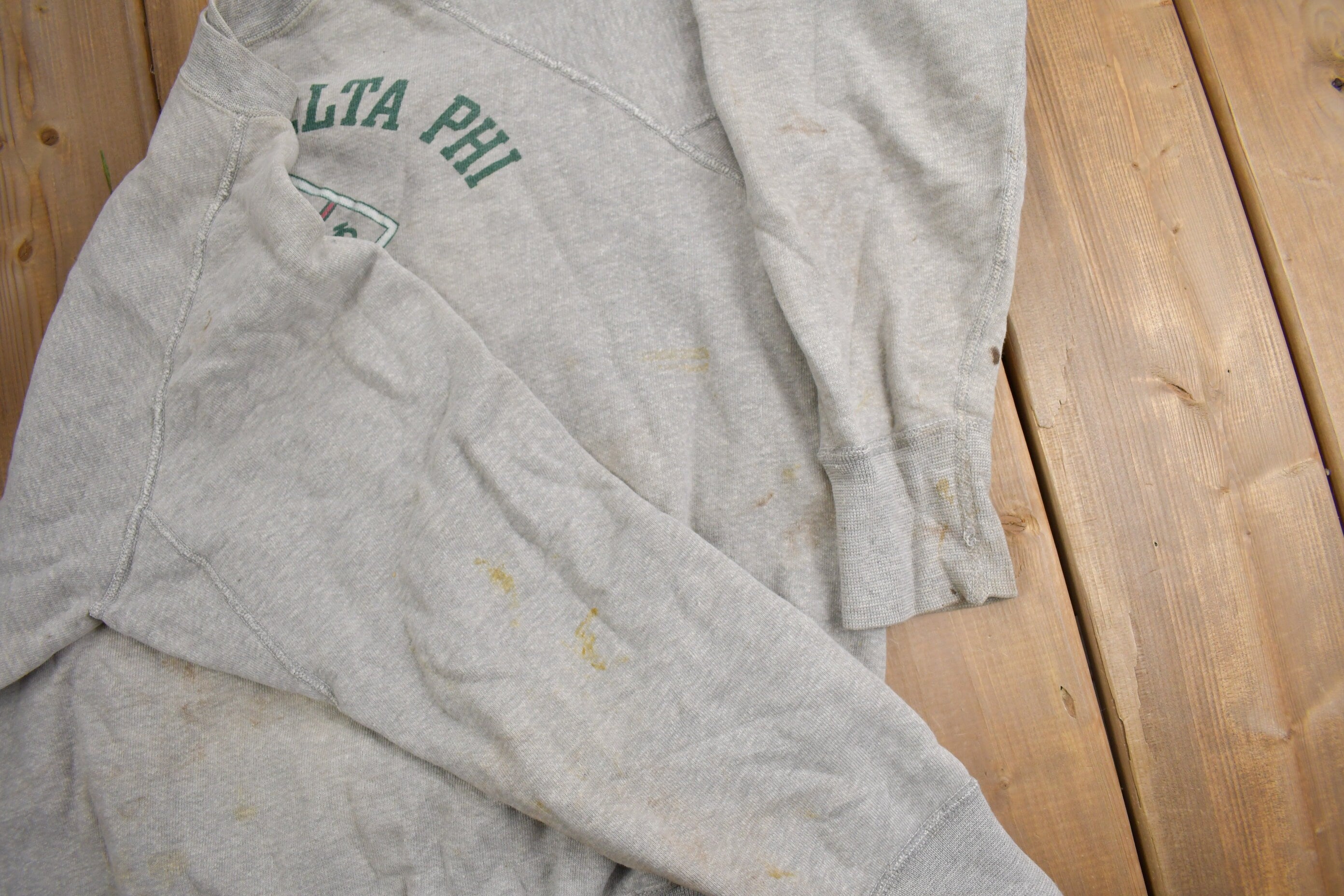 Vintage 1950s Alpha Delta Phi Raglan Crewneck Sweatshirt