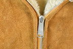 Vintage 1980s Lined Suede Genuine Leather Jacket Made In USA